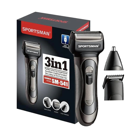 Sportsman 3 in 1 trimmer shaver nose trimmer rechargeable machine